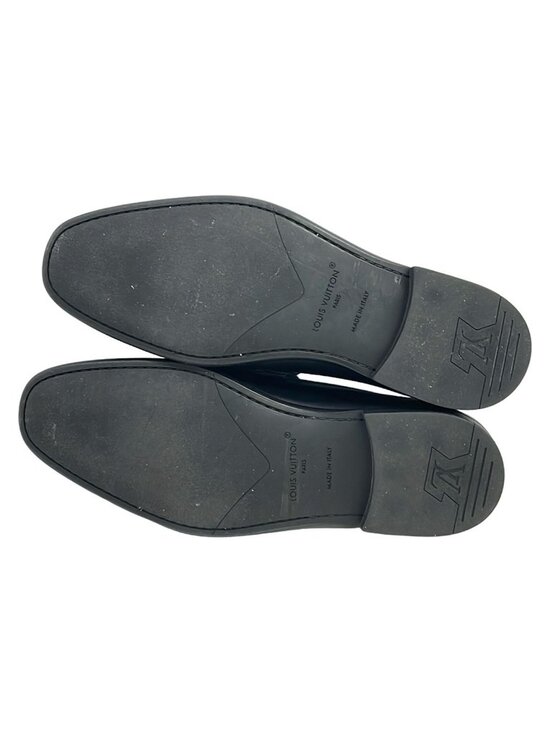 Louis Vuitton Loafers 7 Black Leather